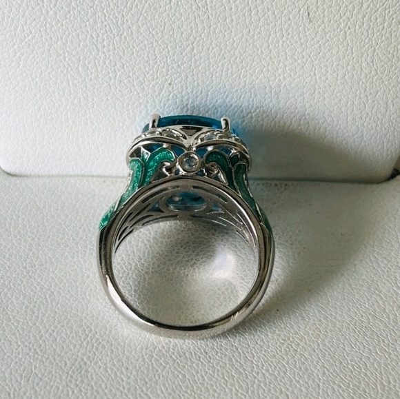 Rare Victoria Wieck Blue Topaz Ring - Picture 5 of 8